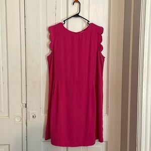 Pink Polyester Sleeveless Dress